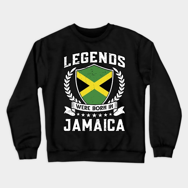 Vintage Design Jamaican Flag Jamaica Crewneck Sweatshirt by MGS